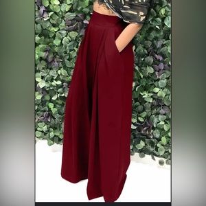 Cropped Pants Women Casual Womens Wide Leg High Elastic Waist Casual Yoga Medium